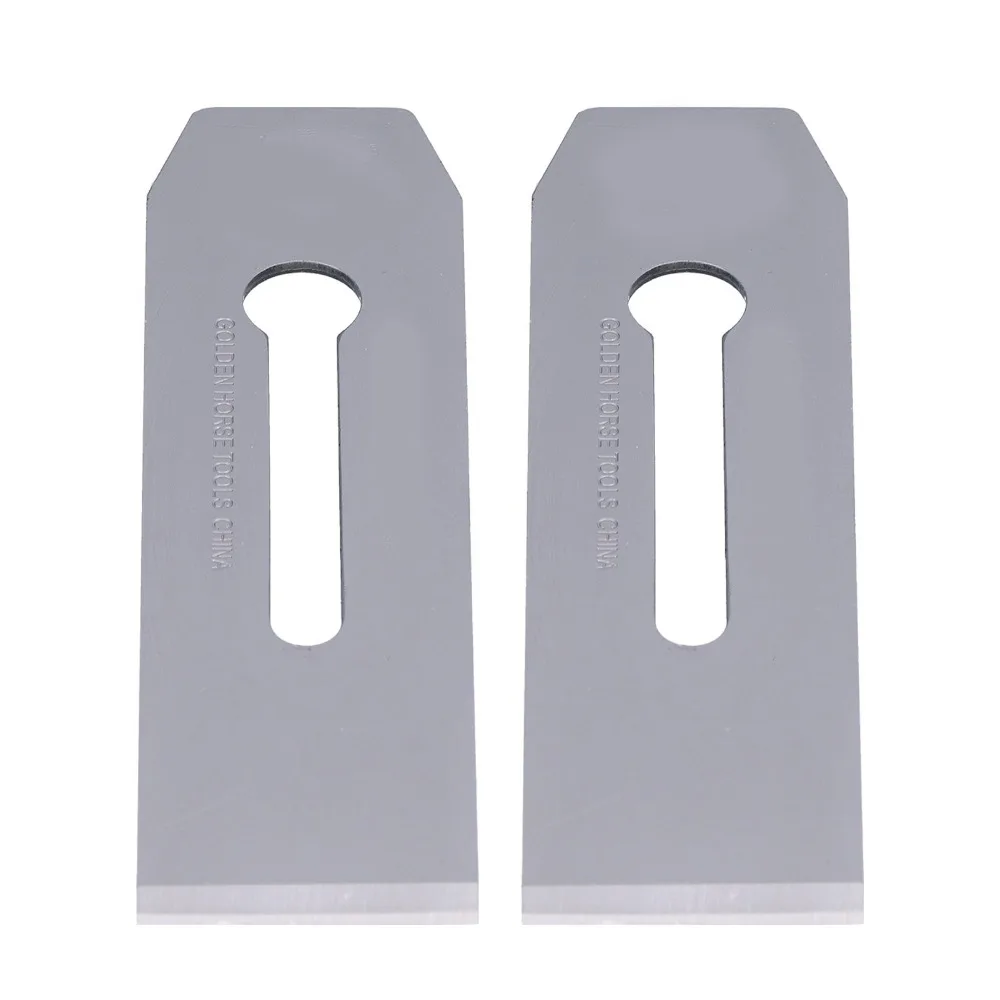 2pcs High Speed Steel Planer Blades 2 Inch Blade 51mm Width Hand Plane Blade Replacement Portable Design Edge Trimmin