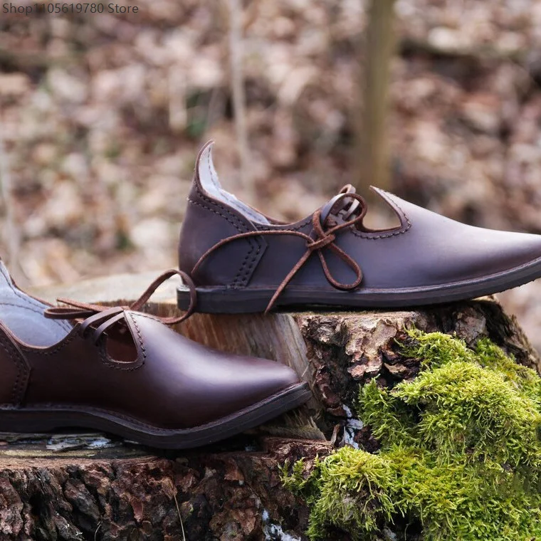 Men 2026 New European Retro Medieval Renaissance Viking Wilderness Cosplay Shoes For Adult Halloween Masquerade Party Costume 5