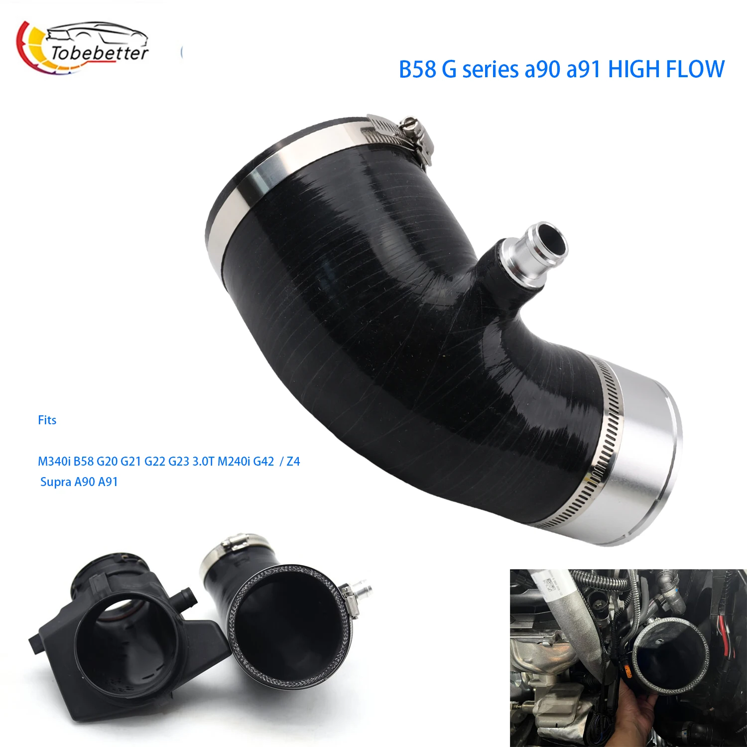

BW-B5805H performance Turbo Inlet Pipe for BMW B58 G series/Toyota Supra A90 A91 M340i G20 G21 G22 G23 3.0T M240i G42 Z4