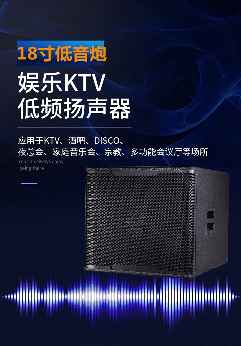 Stage Bar Audio Equipment Private Room 18 Inch High Power Passive