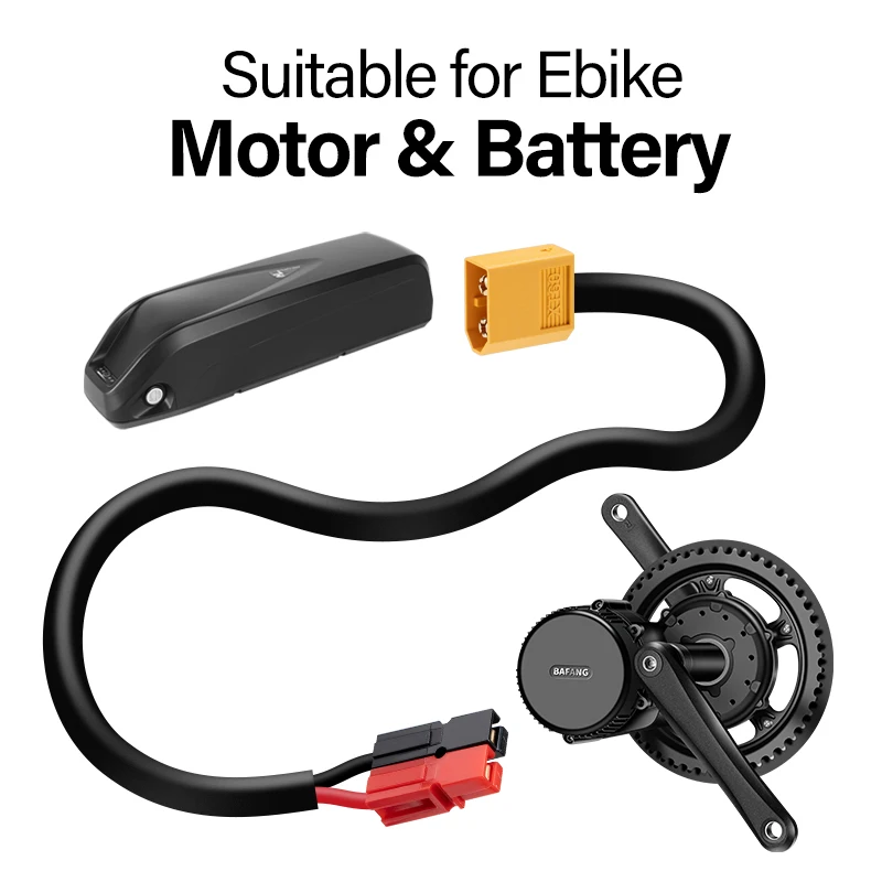 Ebike Motor Battery Connect Cable Anderson XT60 Male Female for BAFANG Mid Drive System 1000W BBSHD Motor E-Bike Accessories