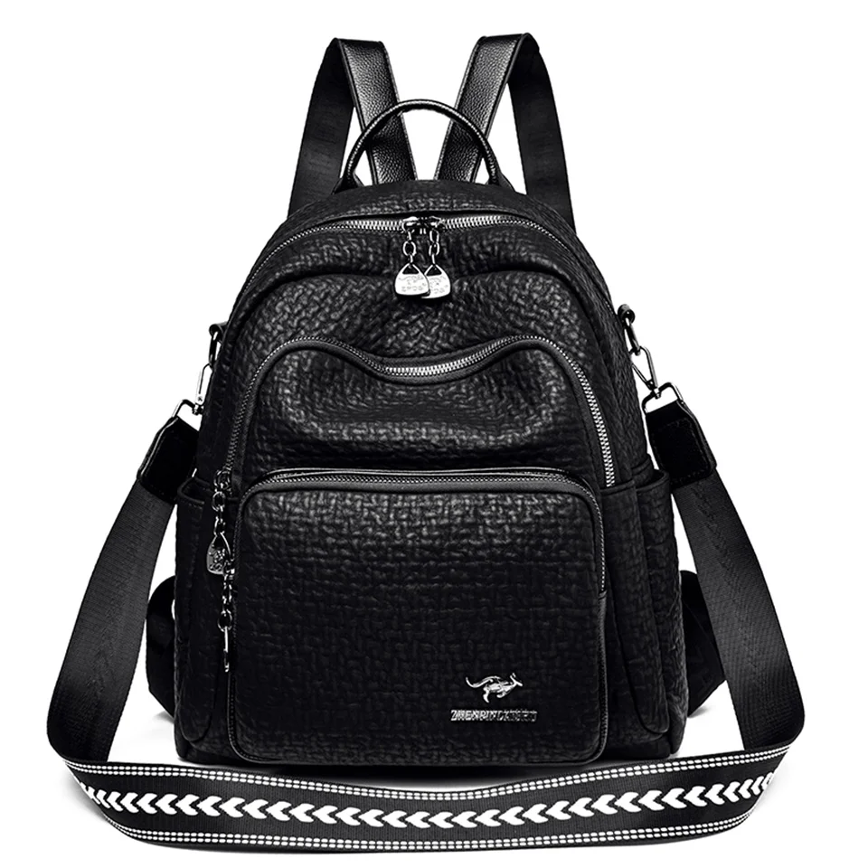 

Women Backpack Designer High Quality PU Women Bag Fashion School Bags Multifunction Large Capacity Travel Backpacks