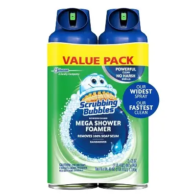 Multi Surface Cleaner Mega Bathroom Shower Cleaner Foam Disinfectant Spray Aerosol - 20oz for Routine Surface Care