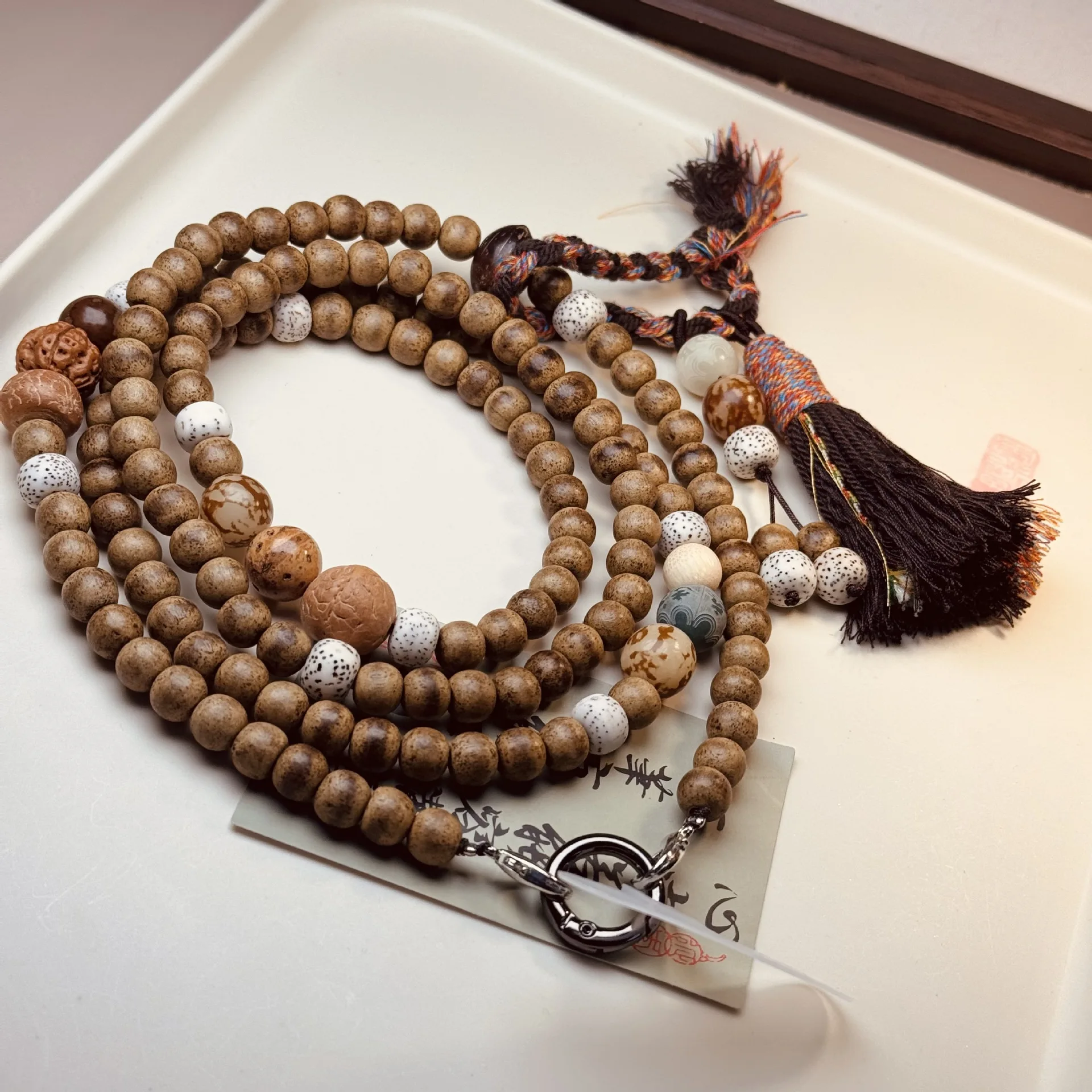 Incense slant across the chain Duo treasure slant across the mobile phone chain women men's models bracelet Buddha bead necklace