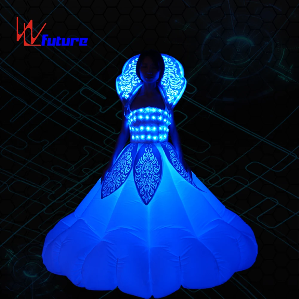 LED leuchten aufblasbare Tanz kostüm exotische Tanz kleidung Pole Dance wear Dessous sexy Stripper Outfits