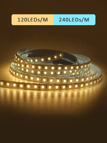 12V LED Strip SMD 2835 1M 2M 3M 4M 5M LED Stripe Tape Light 120LED/M 240LED/M Warm White Flexible Strip Ribbon Home Decor Light