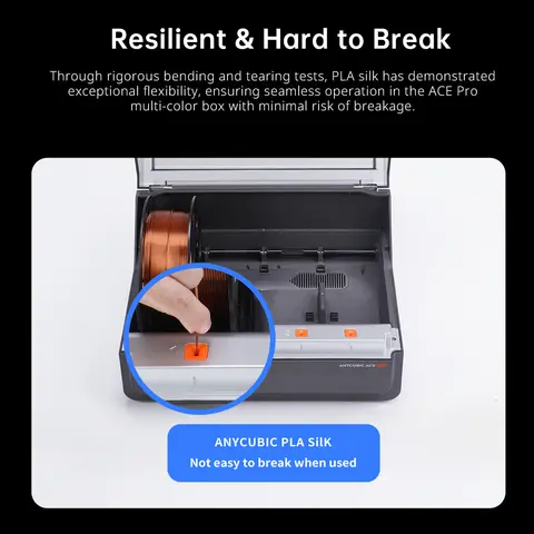 ANYCUBIC Silk Filament PLA 3D Printer Printing Materail Silk Luster Texture Christmas Gift Toy Filament For S1C Kobra 3 Combo