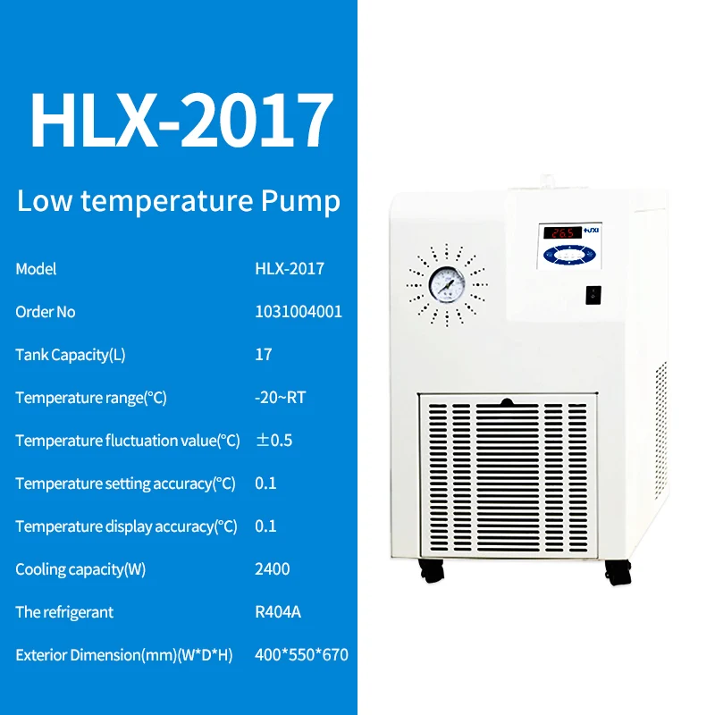 HUXI pompa dell'acqua di raffreddamento a bassa temperatura 17L -20 ~ RT refrigeratore d'acqua pompa refrigeratore d'acqua da laboratorio