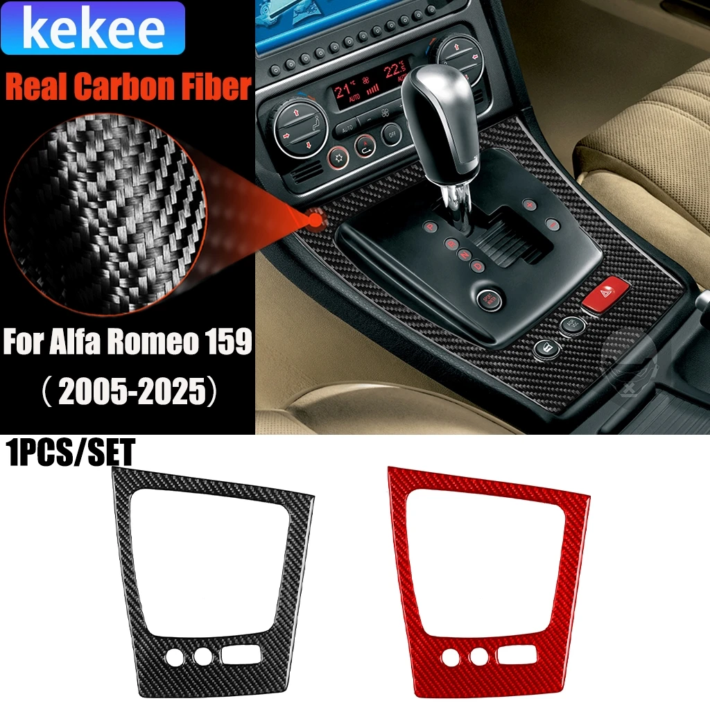 

Carbon Fiber Car Accessories Automatic Gear Surround Modified Interior Trim Cover Soft Sticker For Alfa Romeo 159 2005-2025
