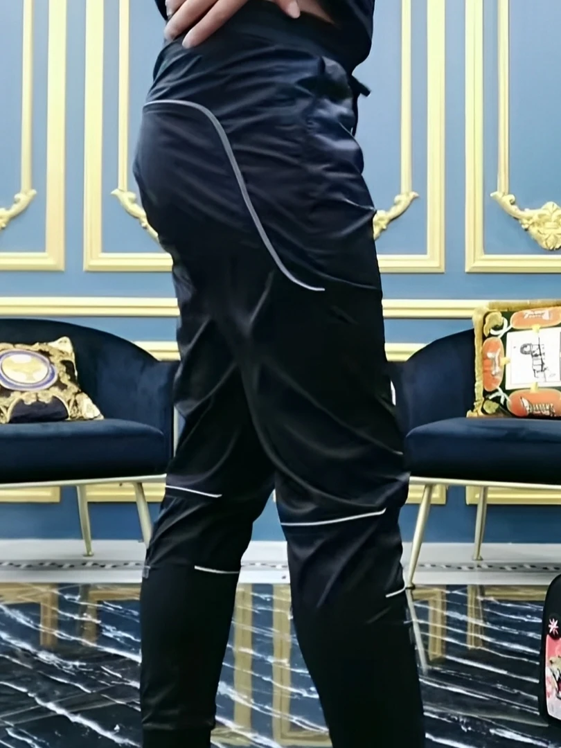 

Мужские модные повседневные брюки осенние, премиум-класса, европейский стиль, быстросохнущие, спортивные, прямые, со средней посадкой, из полиэфирного волокна