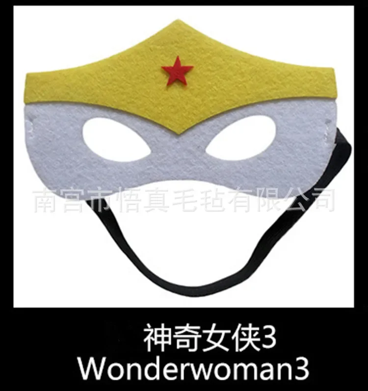 DC Anime Figure Batman Superman Wonder Woman The Flash Halloween Party Felt Blindfold Mask Children\'s Toy Birthday Gifts