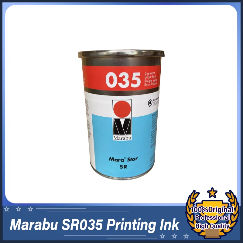 Marabu SR035 Bright Red High-End Screen & Pad Printing Ink for Plastics