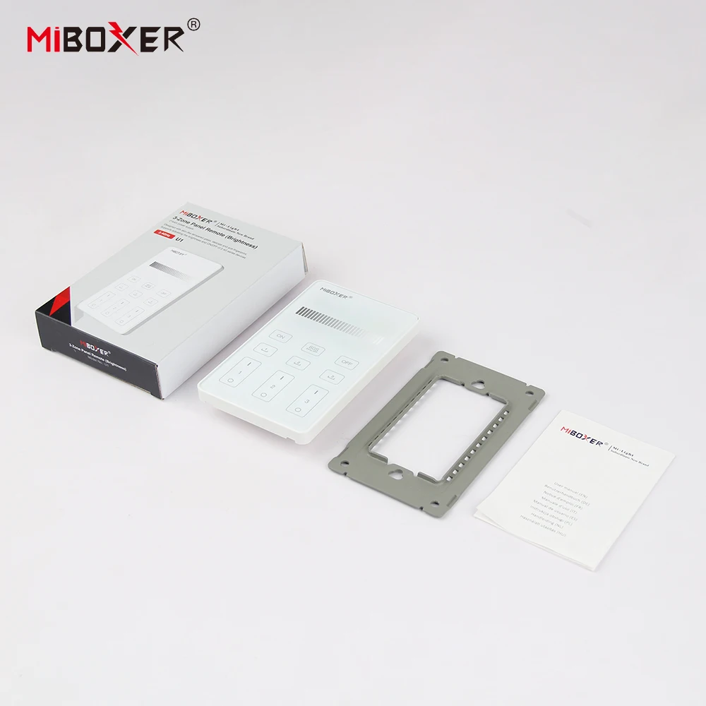 Miboxer 3-Zone Panel Remote 2.4G Touch Wireless LED Controller U1 U2 U3 For Single Color RGB CCT RGBW LED Strip Light