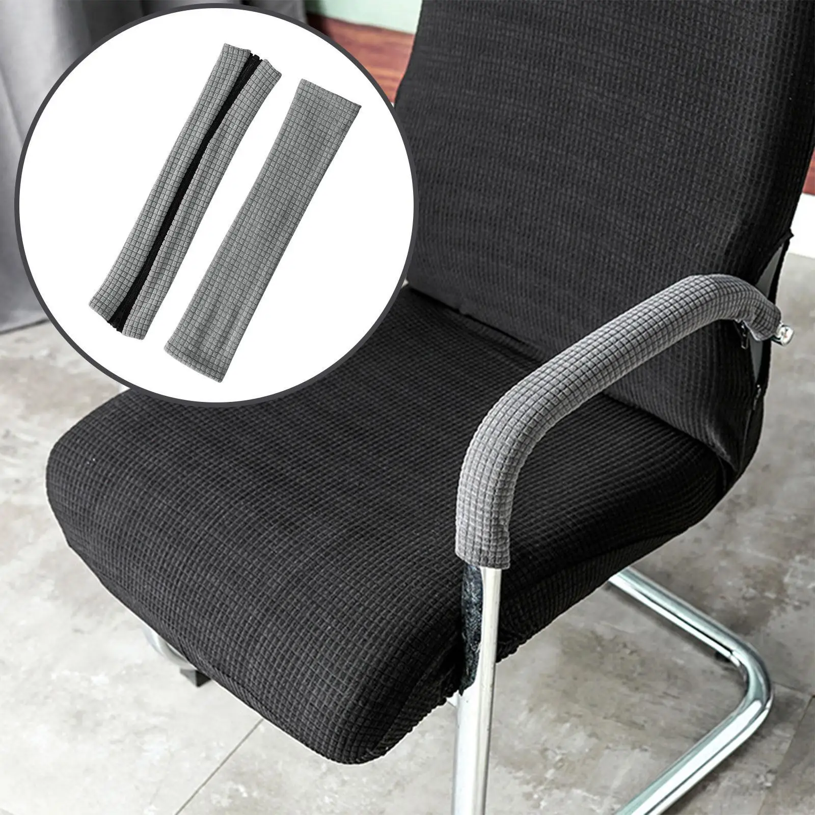 Ergonomic Armrest Pads Polyester Soft Chair Arm Rest Cushion Universal Slipcover for Office Computer Chair