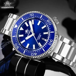 ADDIESDIVE Top Brand 1000m Diver Stainless Steel Watch Men's Sapphire Crystal Automatic Mechanical Watches Luminous Wristwatches