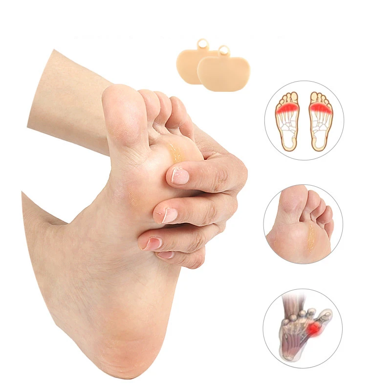 

2pieces=1pair Metatarsal Shoes Sore Forefoot Pad Silicone Gel Patch Cushion Orthotic High Heel Insoles Foot Care Pain Relief