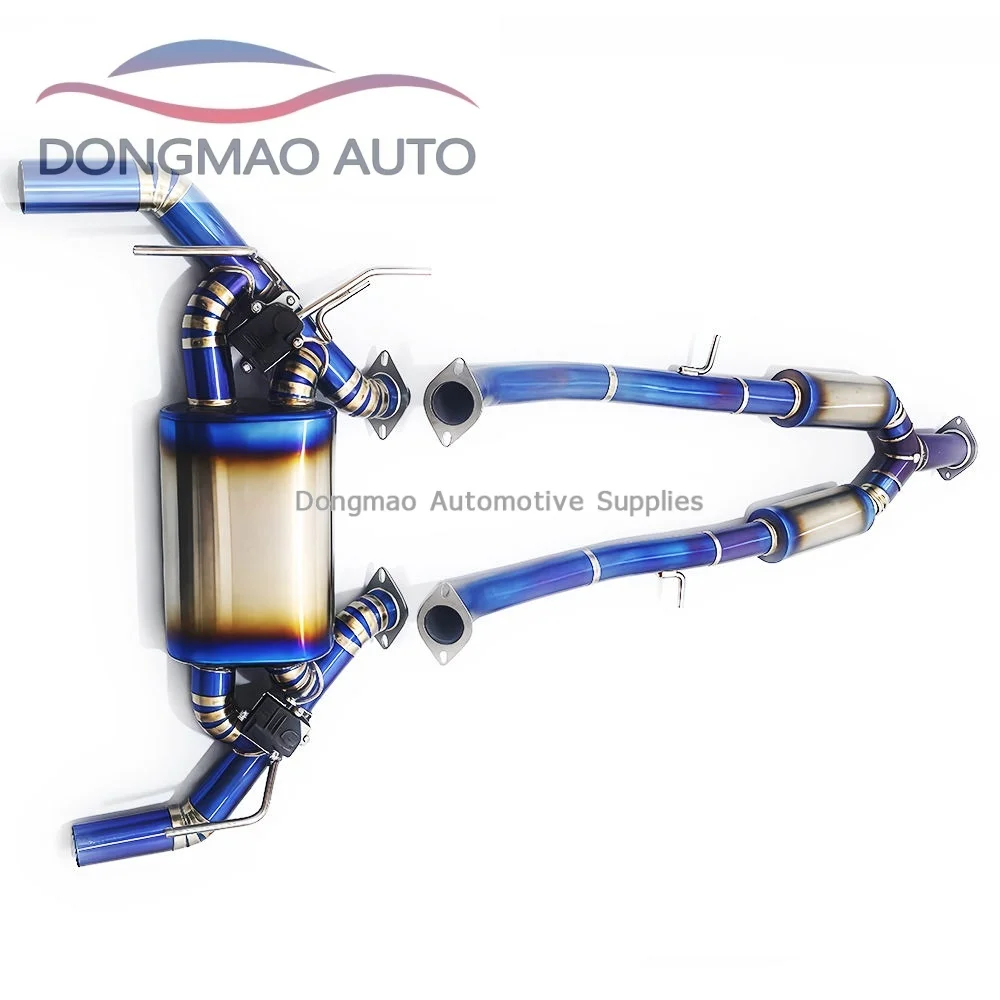 Titanium exhaust Infiniti G37 dual valve 3.7l, with valve titanium alloy luxury blue combustion exhaust performance cat back exh