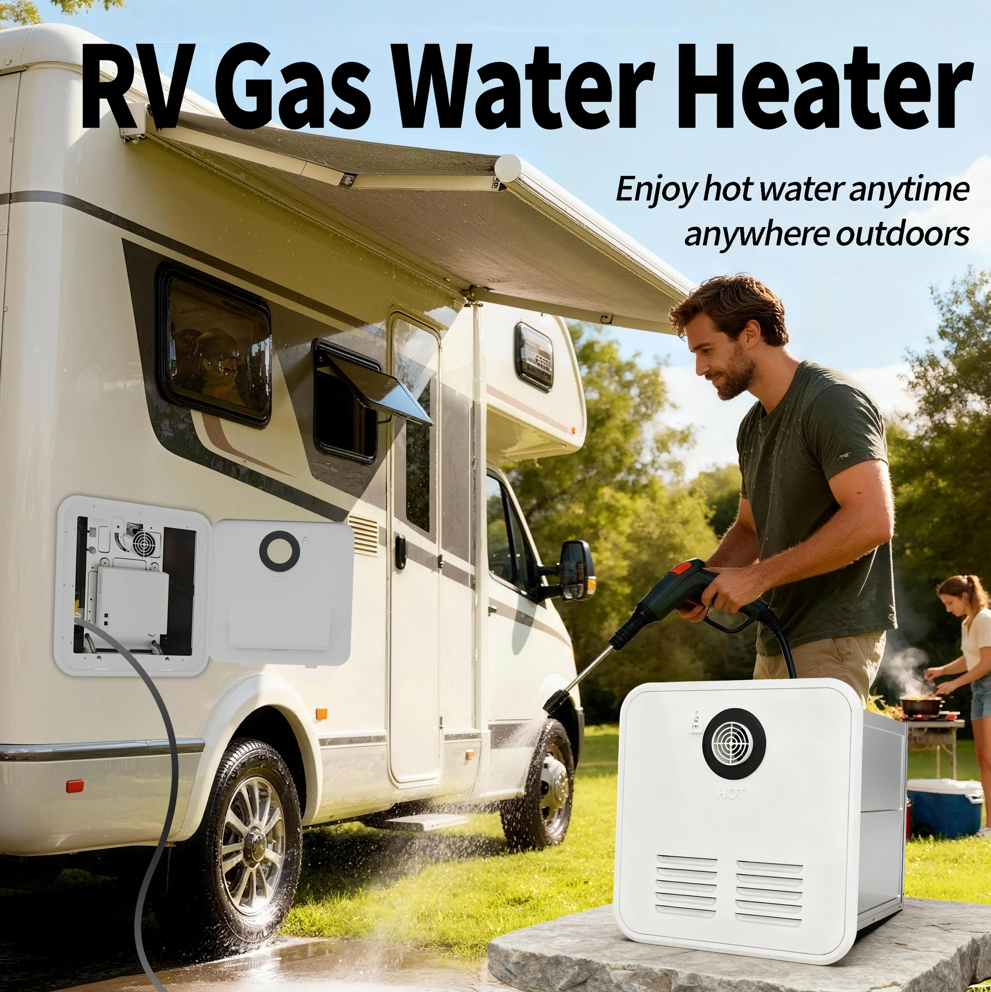 High Quality 20kW 10L/min Liquid Propane LPG Constant Temperature Gas Boiler Water Tankless Heater for Rv Caravans