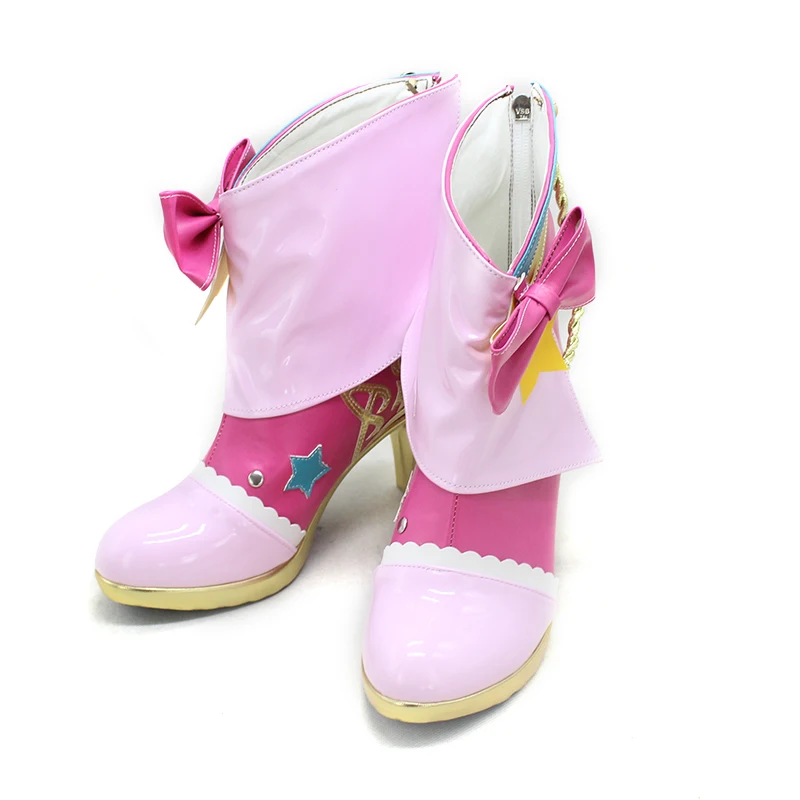 Nijino Yume Scarpe Cosplay Scarpe in pelle PU Stivali di Carnevale di Halloween Accessori Anime Prop Cosplay Realizzato su misura