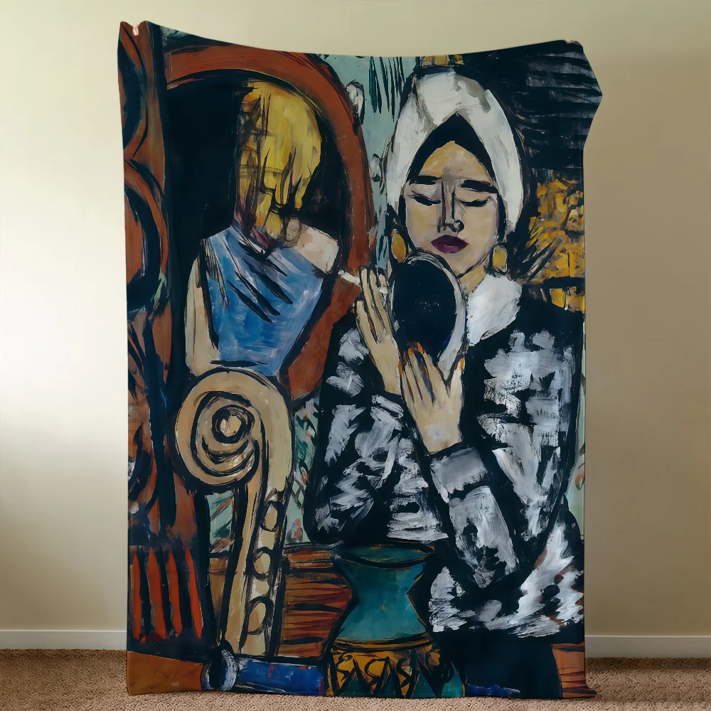 Art Max Beckmann Artwork Blanket Throw Super Cosy Plush Living Room Sofa Couch Childish Birthday Gifts