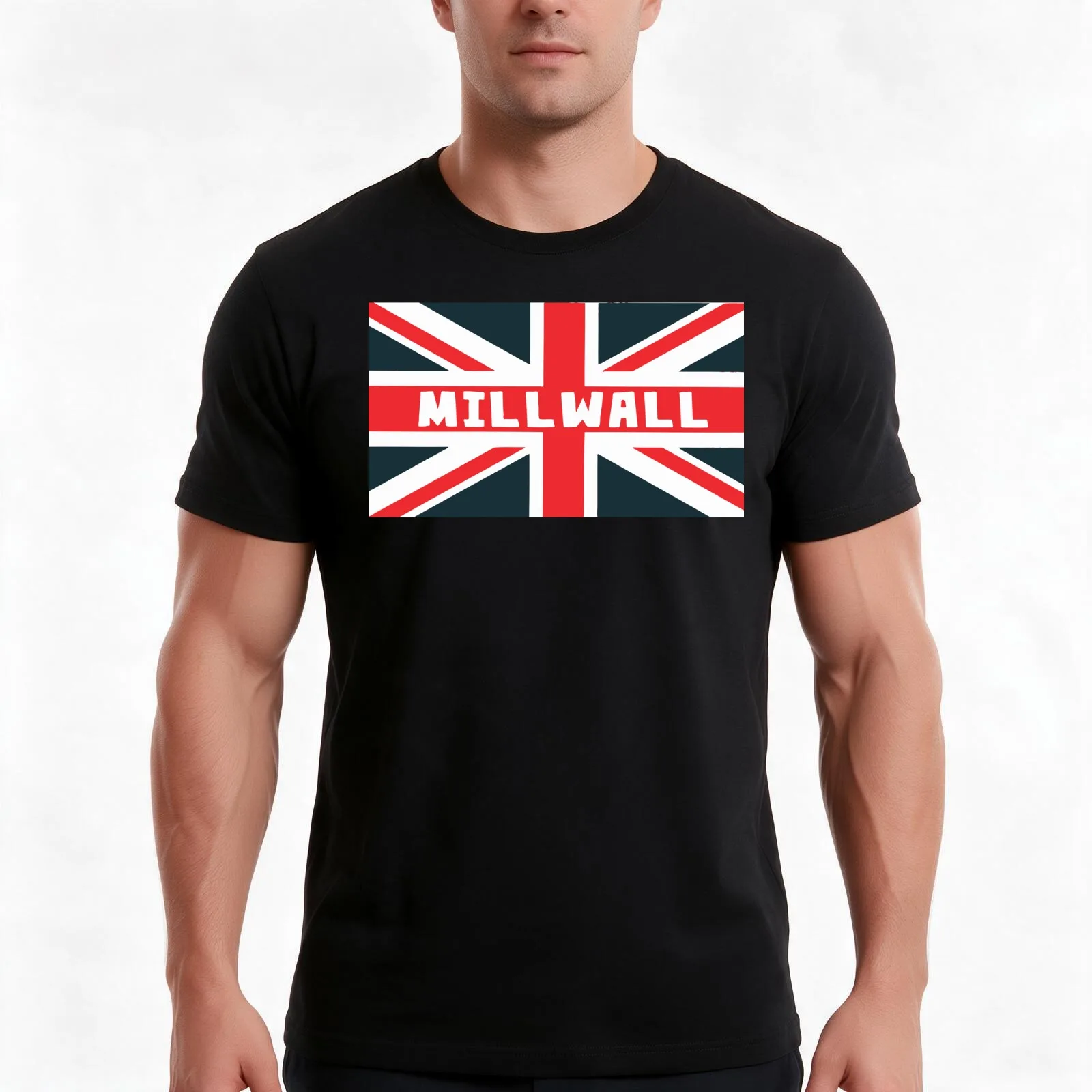 Millwall Union Jack T-Shirt Summer Casual Cotton Tee Oversized Streetwear Tops Vintage Graphic Print Loose Fit Short Sleeve