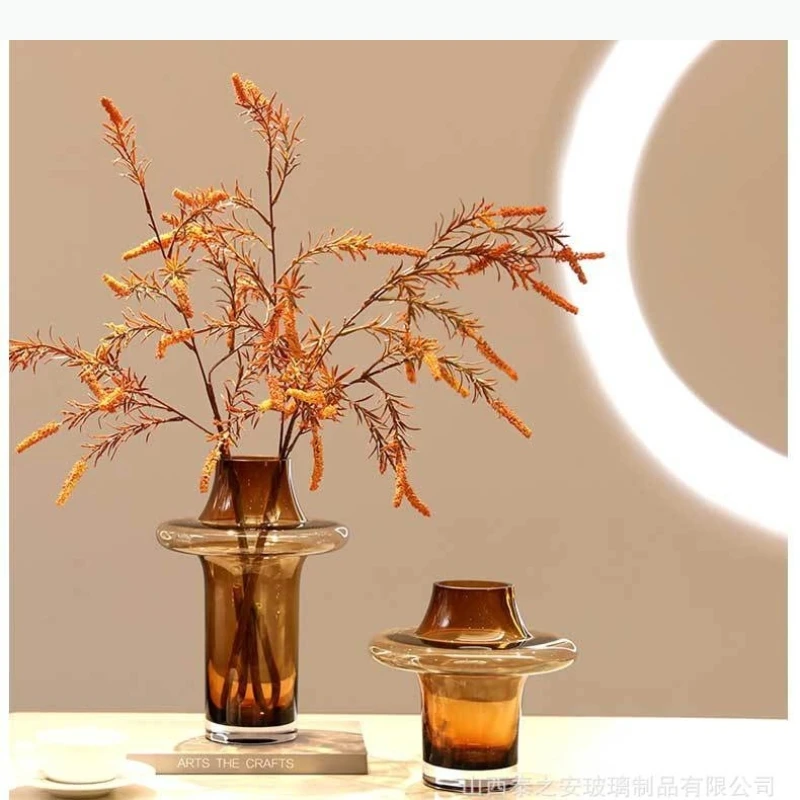 

Glass Vase Thickened Hydroponic Vases Flower Arrangement Artistic Flower Vessels Dried Flower Vase Decorative Vases