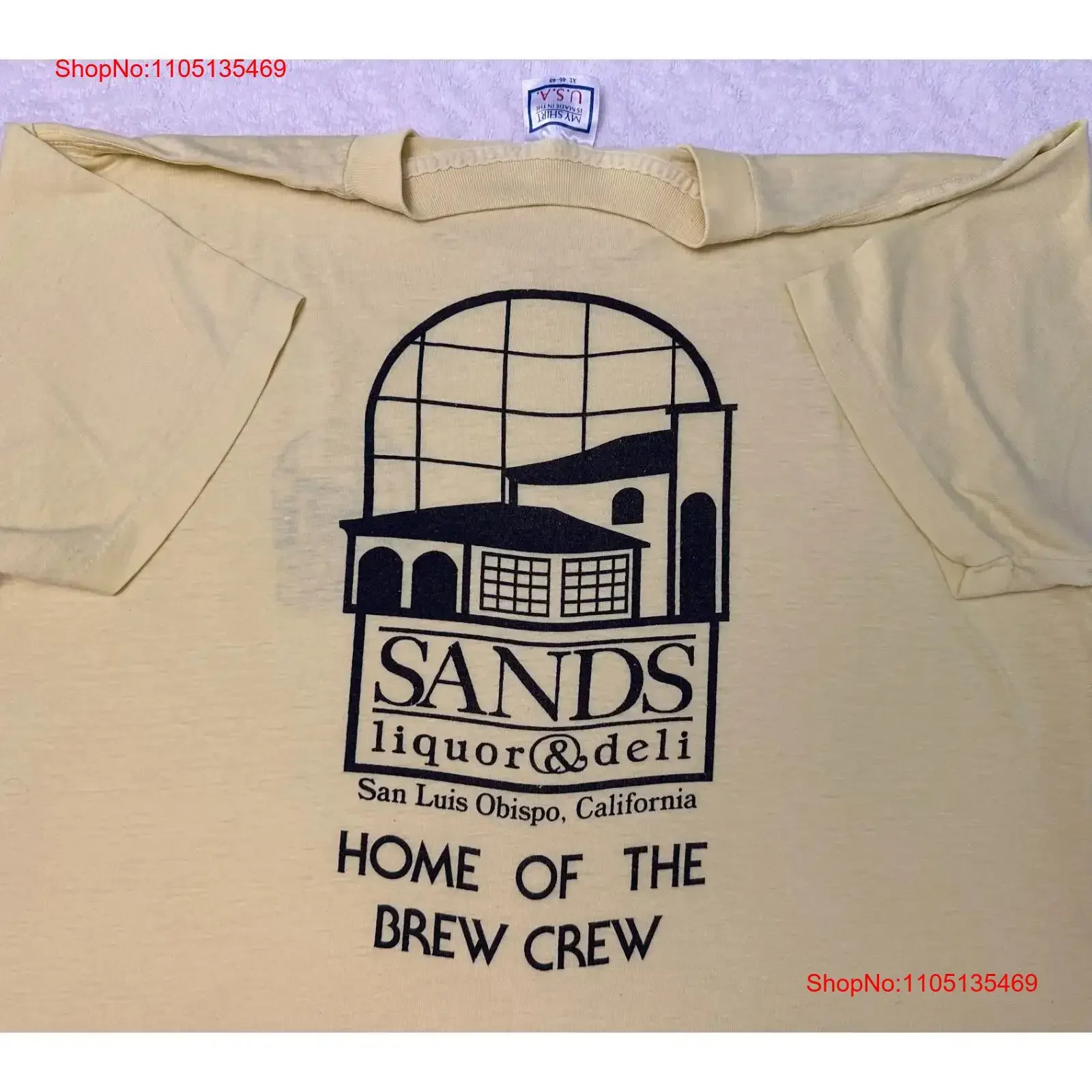 Vintage 1980s 80s 1990s Sands Deli Liquor San Luis Obispo California T Shirt L vintage Washed Comfortable streetwear Breathable