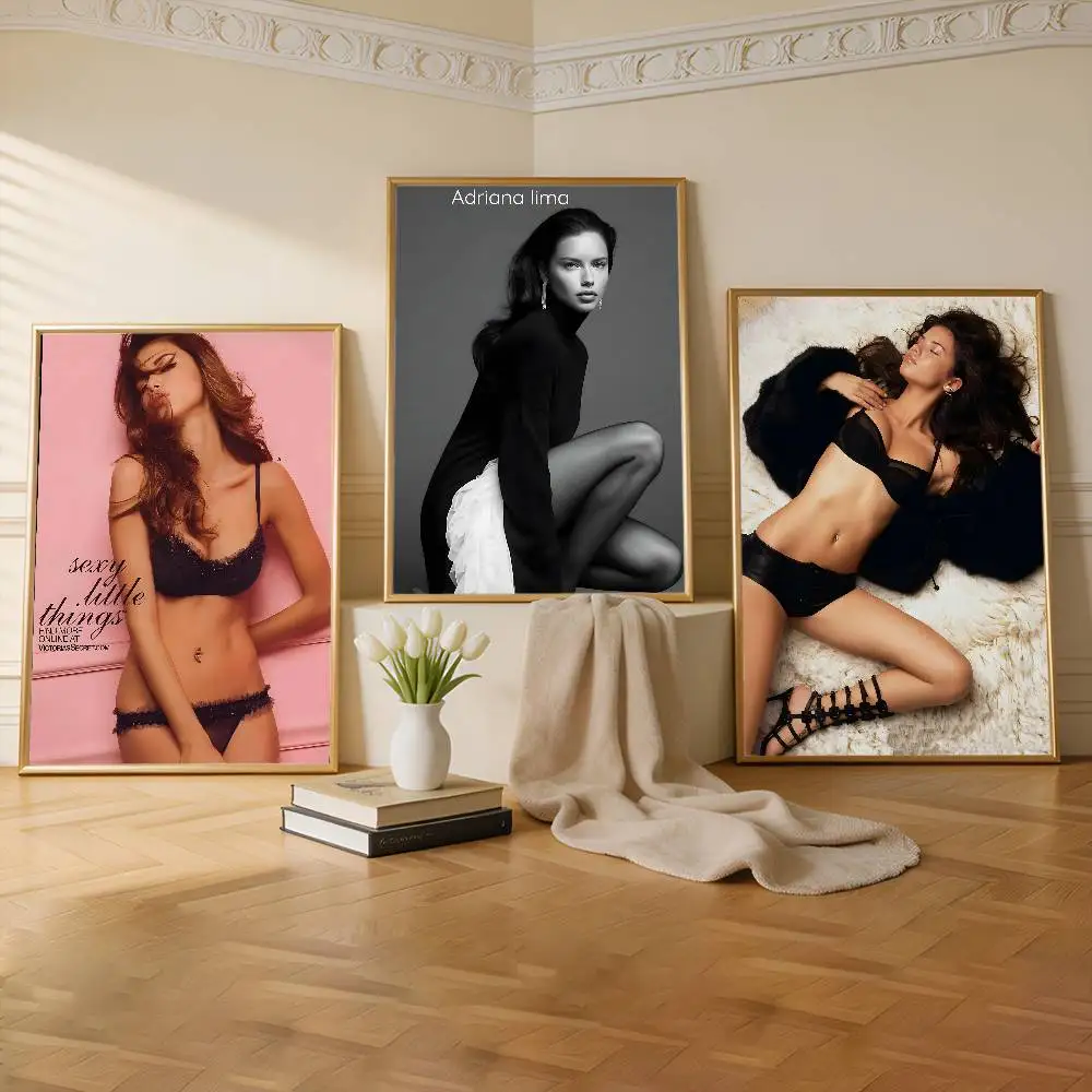 Supermofrls Adriana Lima - Póster autoadhesivo premium con impresión HD, adhesivo removible para pared, para decoración del hogar y comercial