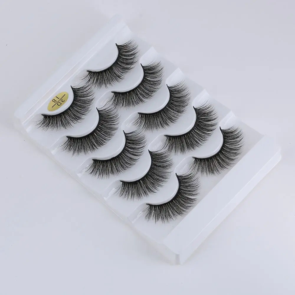 Faux Mink Eye Lash Extension, longo, fofo, multicamadas, natural, cruzado, cílios postiços, multi-estilos, 3D, ferramentas de maquiagem dos olhos