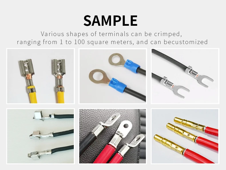 4Ton battery based terminal crimping machine electric steel cable wire crimping machine with hexagonal crimping mould applicator