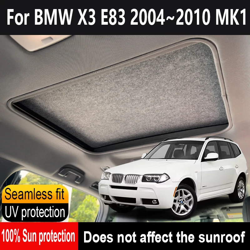 

Автомобильный панорамный люк на крыше, изоляционный козырек на крыше для BMW X3 E83 2004 ~ 2010 MK1, анти-УФ-электростатическая адсорбция, солнцезащитный козырек для небесной шторы