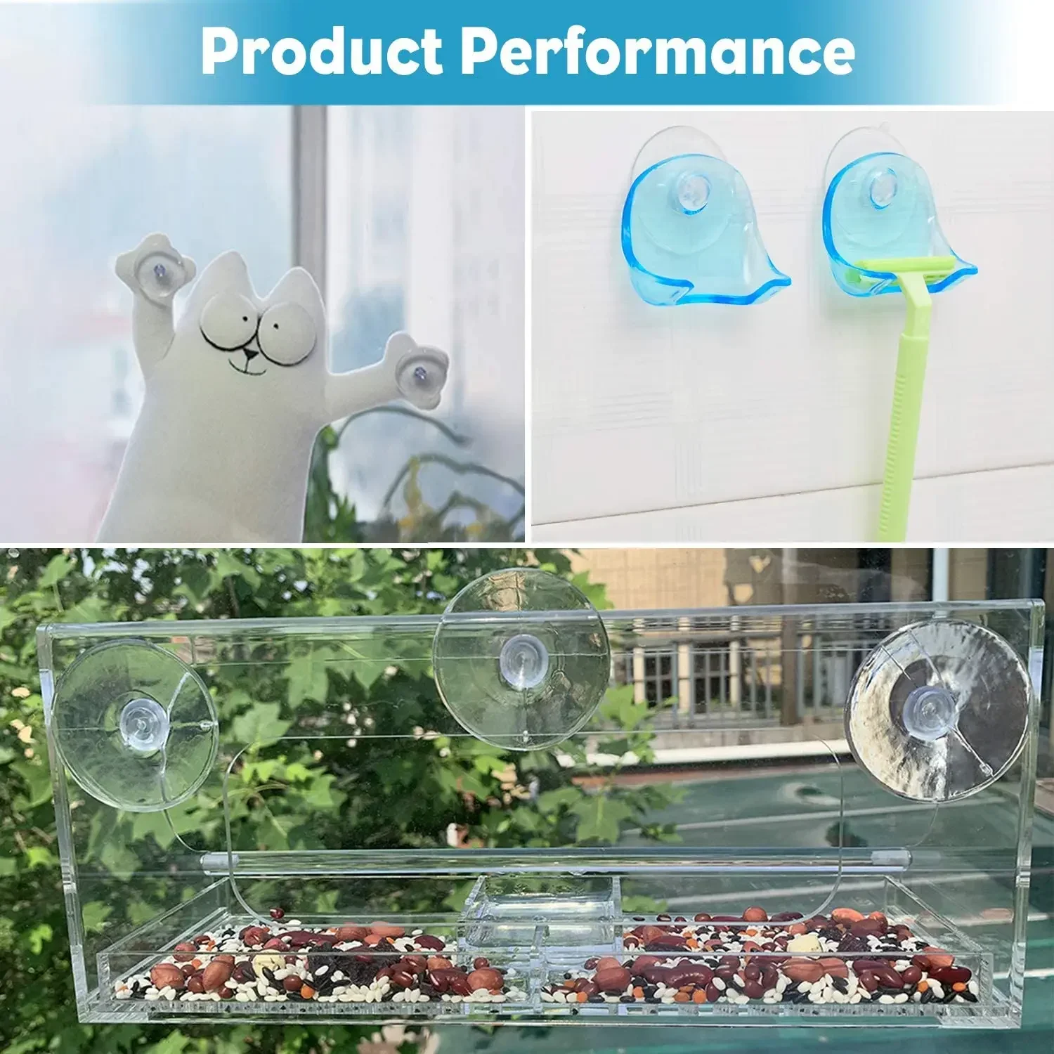 10Pcs 20/30/40mm Mushroom Head Sucker PVC Fish Tank Transparent Glass Sucker Perforated Clear Suction Cup Window Decor for Glass