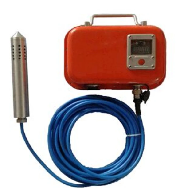 Monitoring water temperature, environmental temperature and underground water level in coal mine with mine thermometer