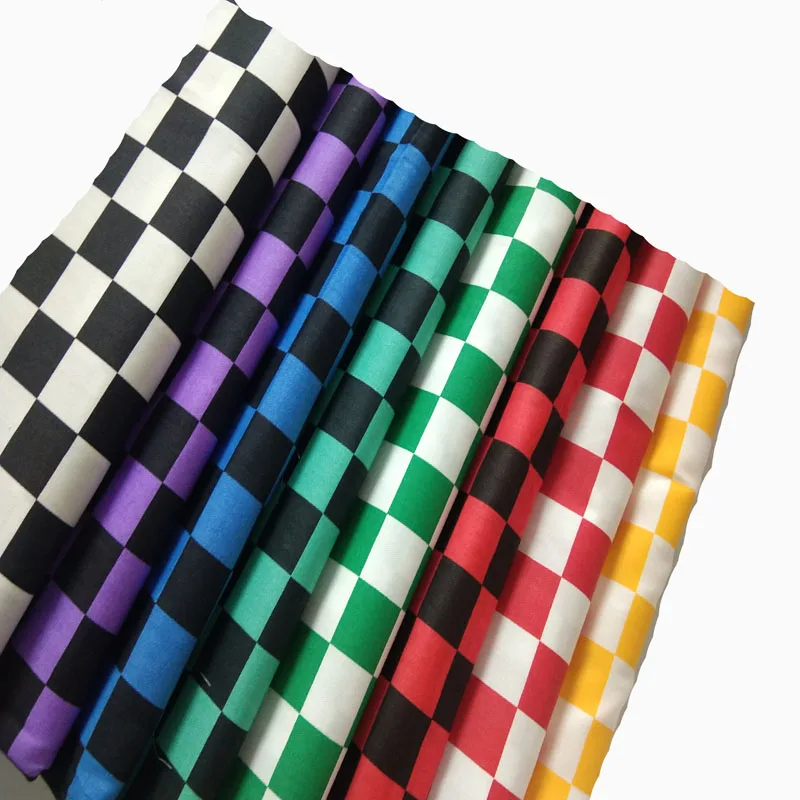 Brand New 8 Colors F1 Square Black White Colorful Checkerboard Printed Cotton Fabric 50x160cm Fabric Patchwork Cloth Dress DIY S