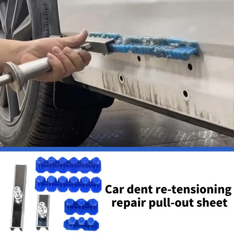 Car Dent Repair Kit Sturdy Nylon Tabs Aluminum Steel Channel Dent Remover Multifunctional Effective Car Maintenance Supplies