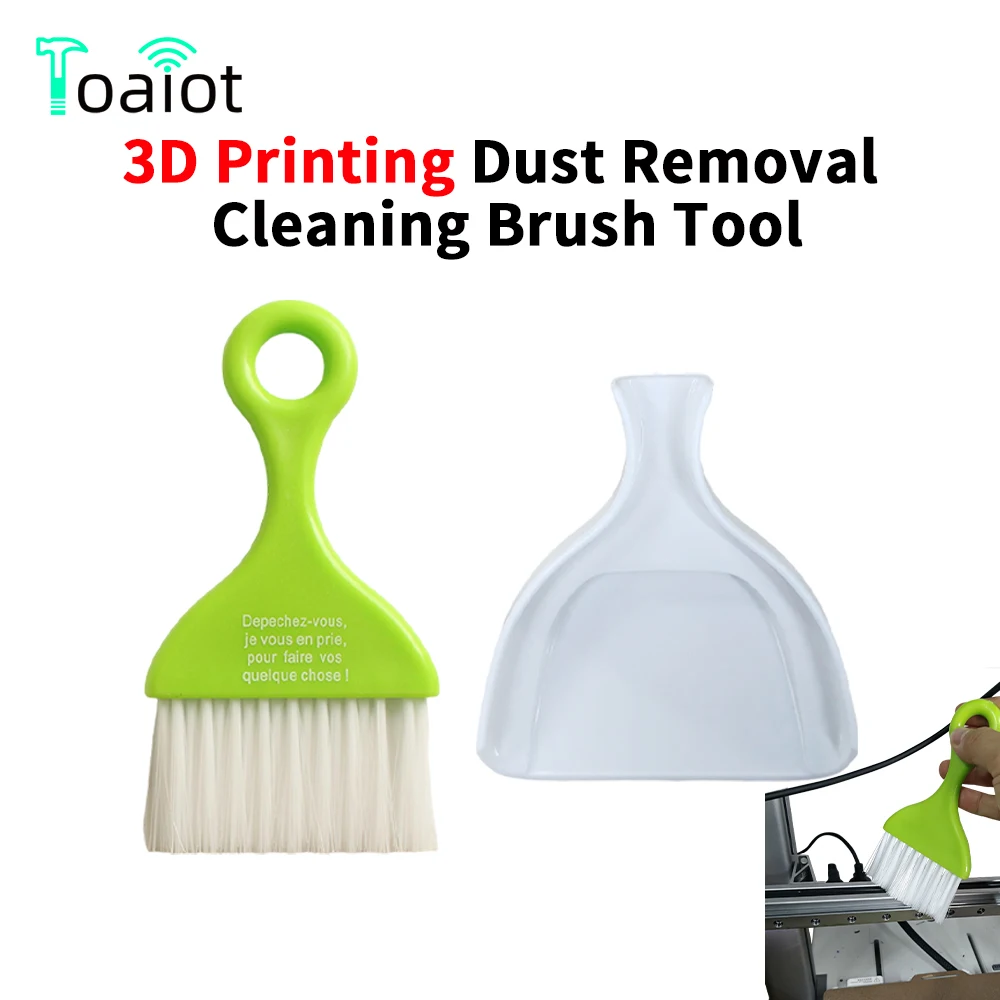 1pc 3D Printing Dust Removal Cleaning Brush with Dustpan Desktop Cleaning Small Brush Tool 3D Printer Accessories