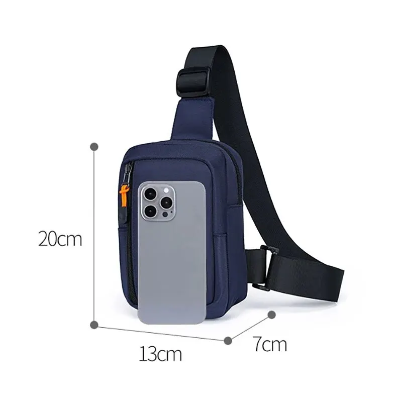 Men\'s Oxford Cloth Shoulder Bag Fashionable Outdoor Multifunctional Small Backpack Portable Travel Crossbody Bag Chest Bag