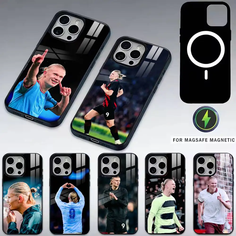 

E-Erling Haaland-H 9 Phone Case For iPhone17,16,15,14,13,12,11 Plus,Pro Magnetic with Magsafe Wireless Charging