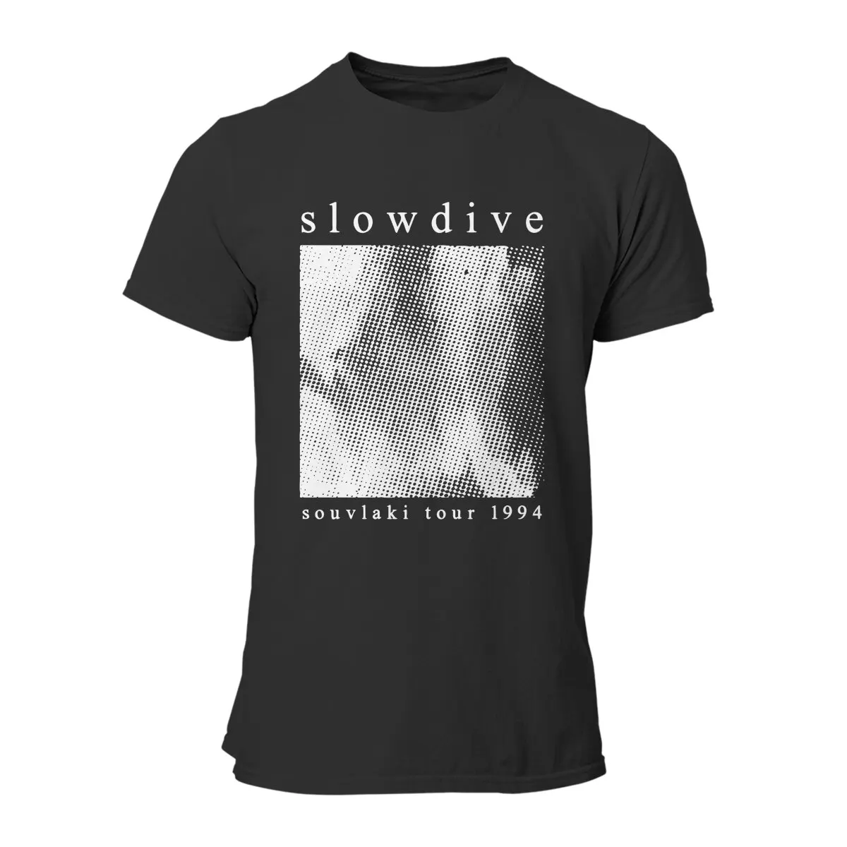 Men Slowdive Tour 90s  T Shirts  Pure Cotton Tops Vintage Short Sleeve Round Collar Tee Shirt Graphic T-Shirt