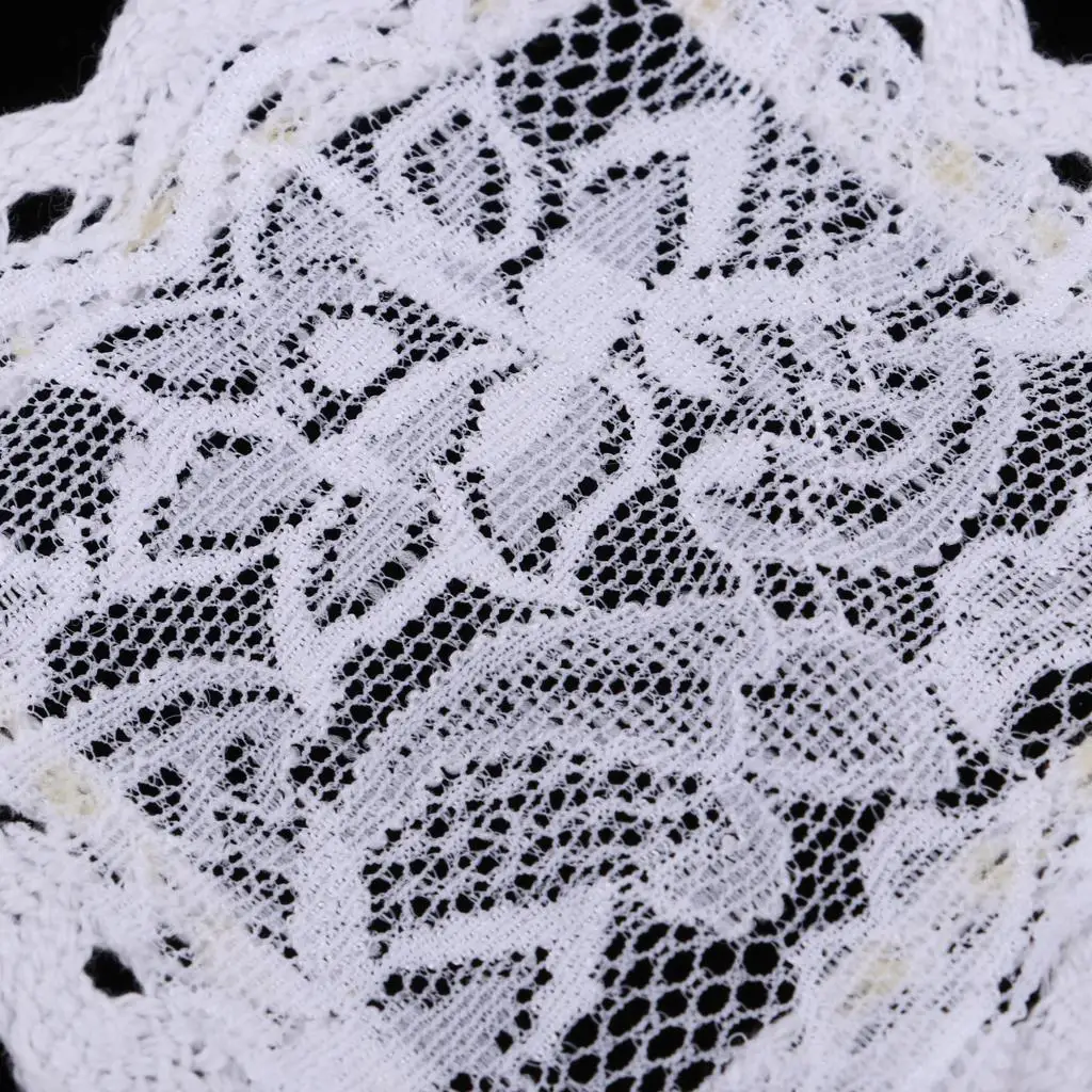 Elegante witte tafelkleed voor 1/12 schaal poppenhuis bureaudecor