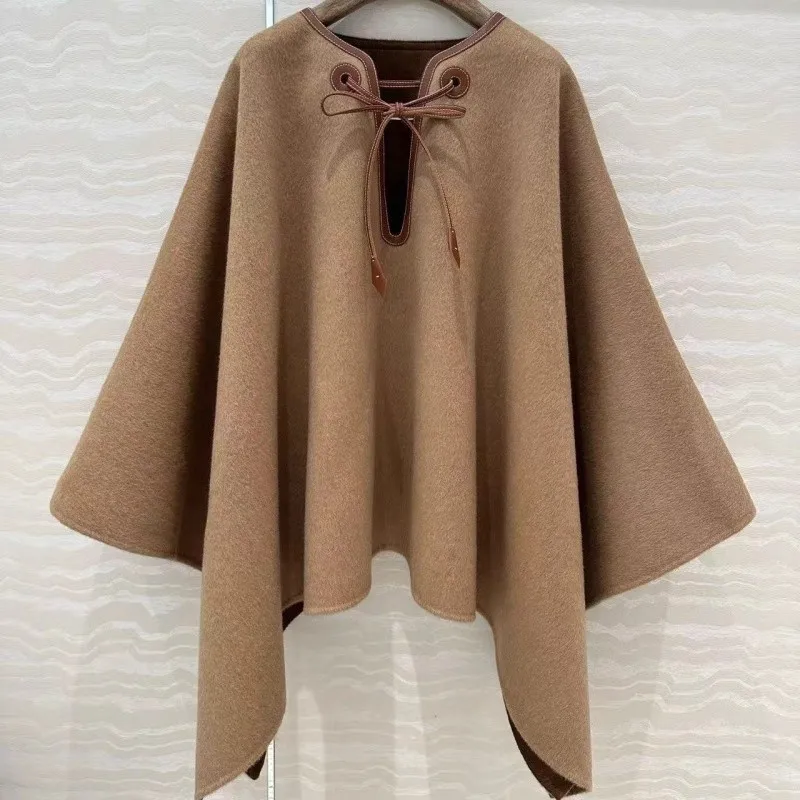 

Новая осенне-зимняя женская накидка, модная теплая шаль из шерсти и кашемира.