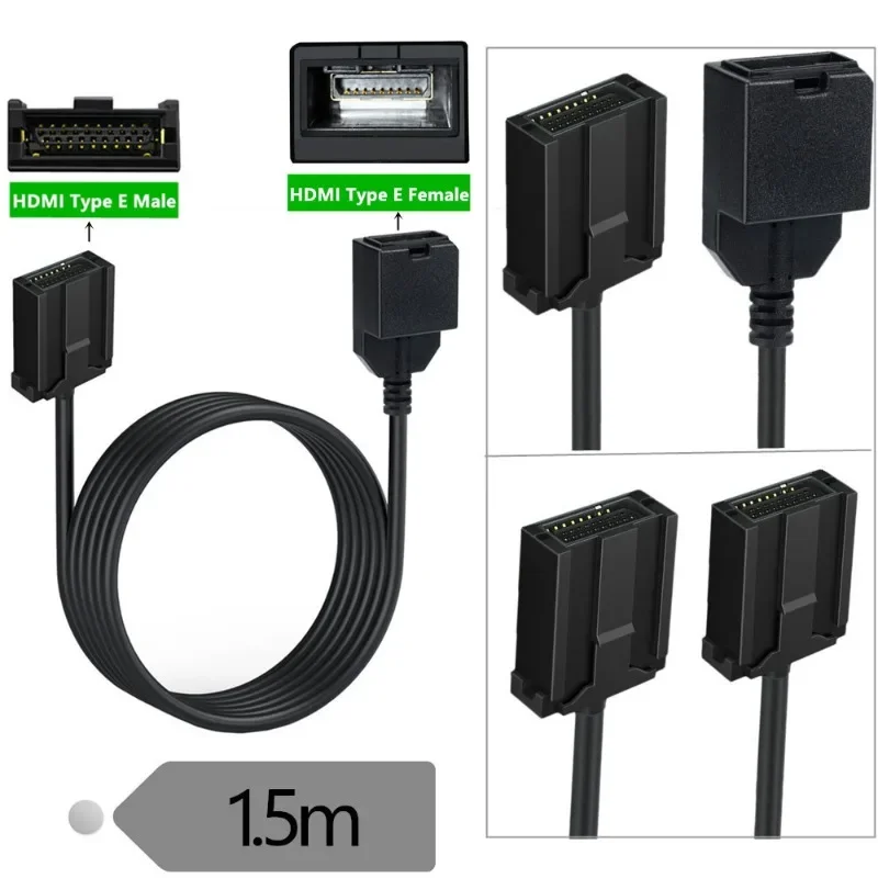 

HDMI Type E Male and Female Extensions for Audio and Video Transmission in Automotive Entertainment Systems