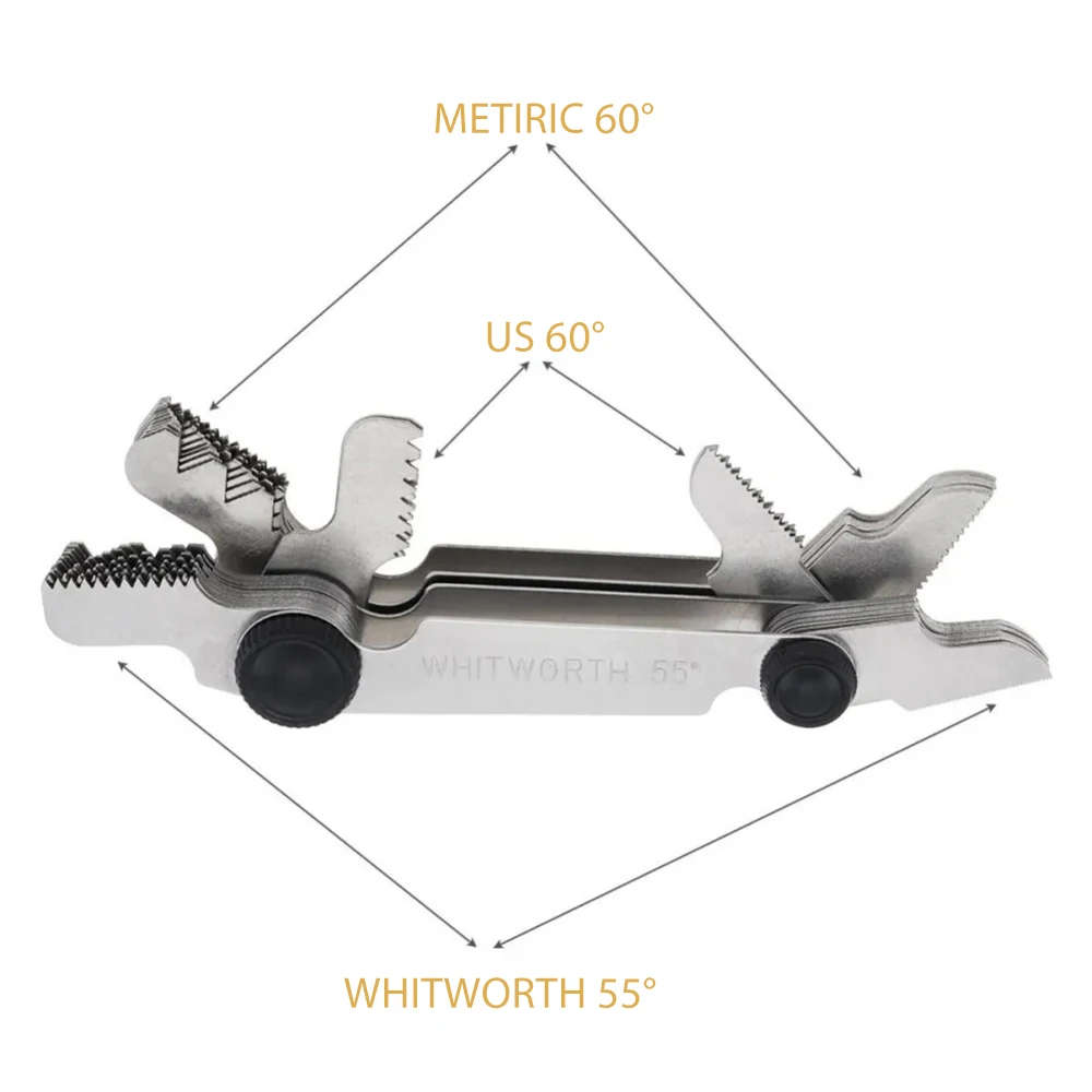 KATWAY เกจวัดระยะเกลียวสแตนเลส – เกจวัดปลั๊กเมตริกและสกรูอิมพีเรียล, 60 °   & 55 °   เครื่องมือวัดเกลียว HH-AA397