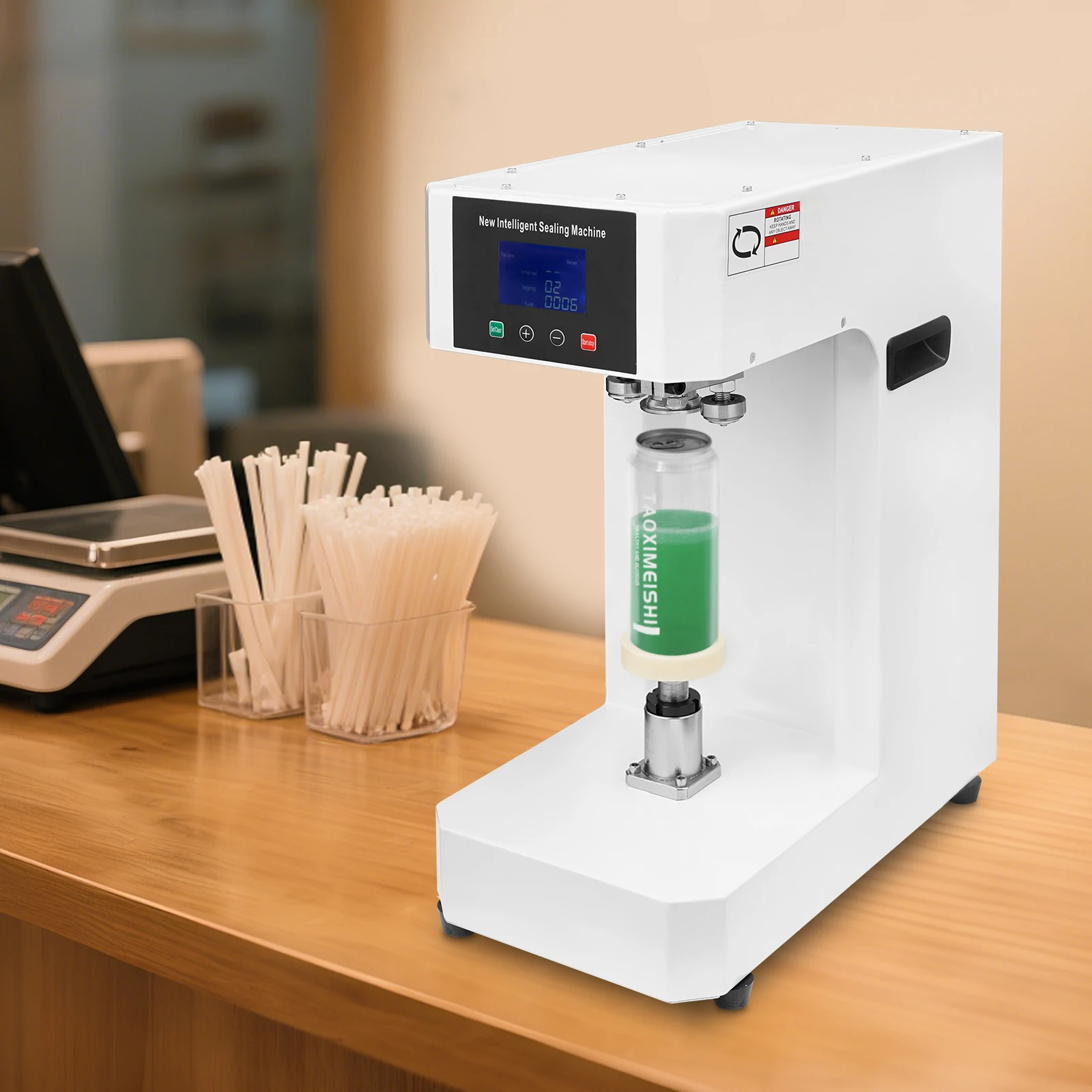 

370W 10-20Times/Minute Automatic Can Sealer with Automatically Calculate Function Fits Sealing Plastic and Aluminum Cans