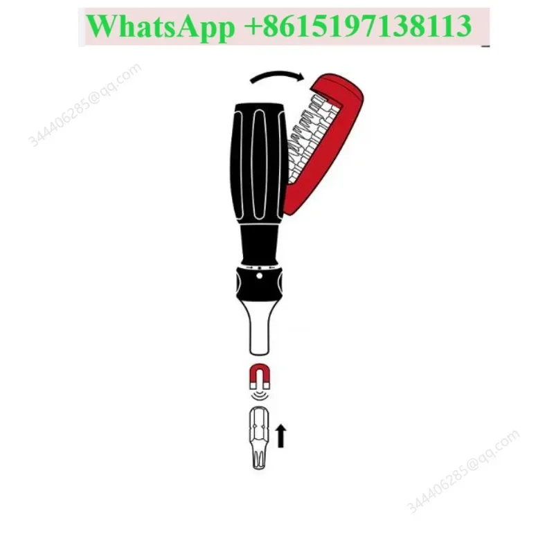 Tool PB6510R-100 ratchet handle screwdriver batch head compartment 10 batches