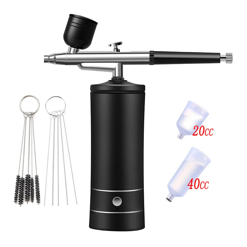 Nano Fog Mist Sprayer Mini Air Compressor Kit Air-Brush Paint Spray Gun Airbrush For Nail Art Tattoo Craft Cake