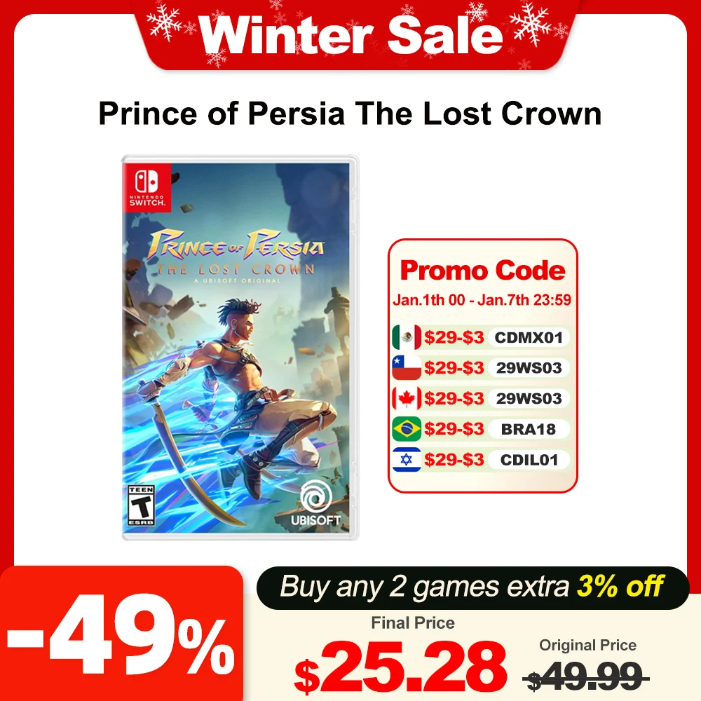 Prince of Persia The Lost Crown Nintendo Switch Game Deals 100% Official Physical Game Card New Game for Switch OLED Lite