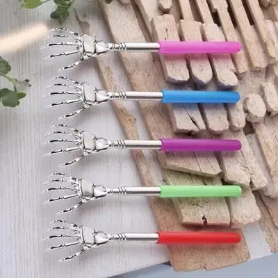 5 szt. Rozciągliwe drapaki do pleców, narzędzia do masażu, nierdzewne, z długim uchwytem, masażer, czerwony, różowy, zielony