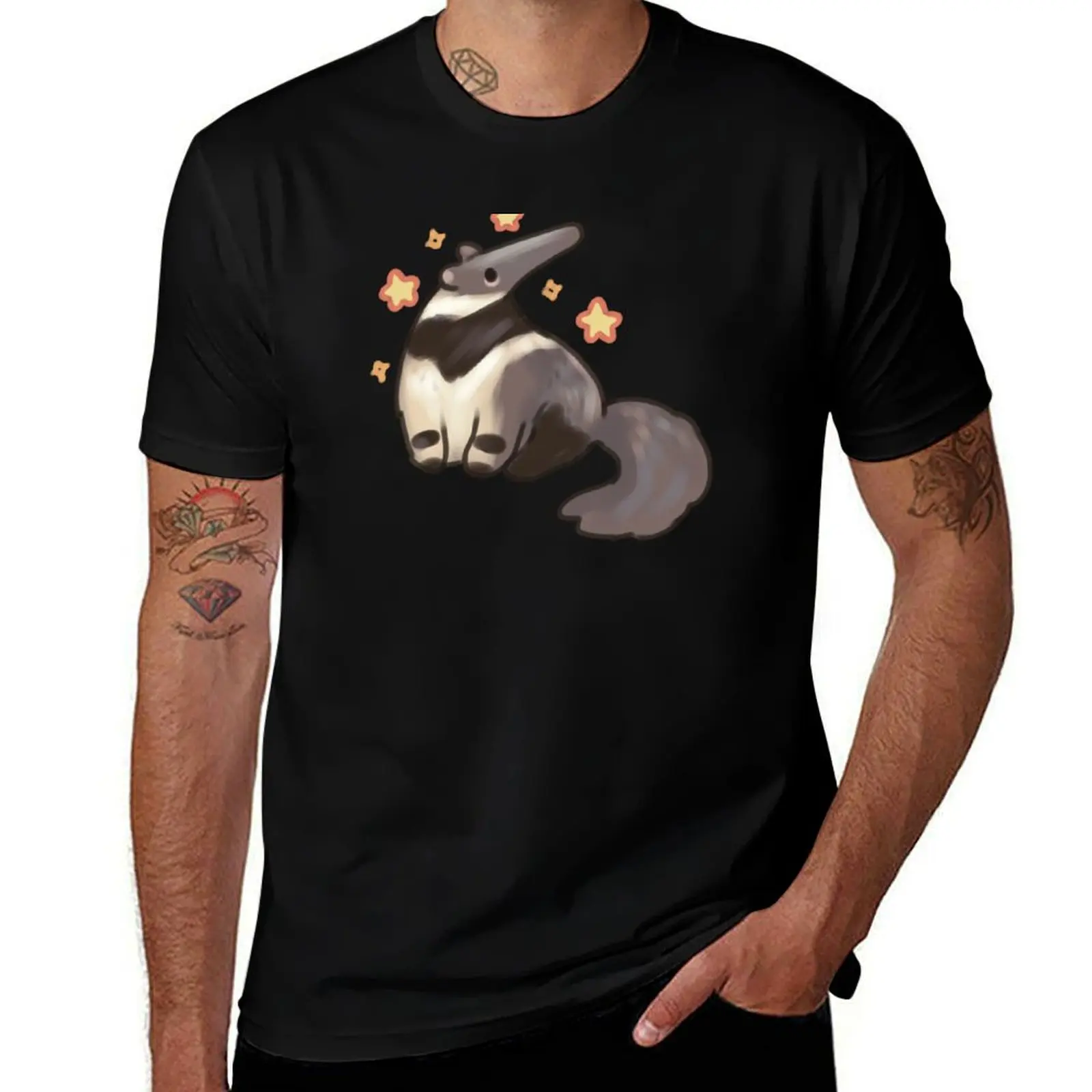 

gaint anteater with stars T-Shirt Plus Size Gym Sports T-Shirt