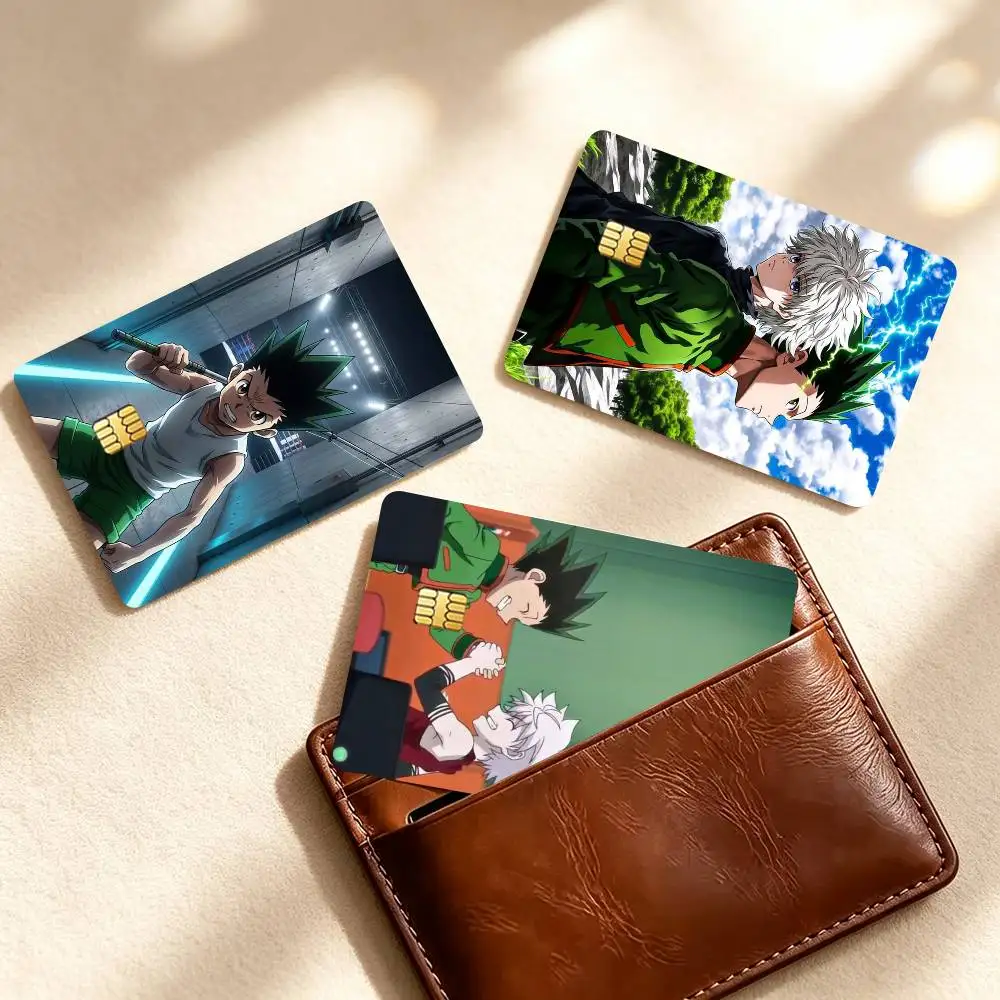 G-Gon F-Freecss Hunter X Hunter  Credit Card HD Stickers Small Chip Waterproof Sticker Game Card Decal Gift